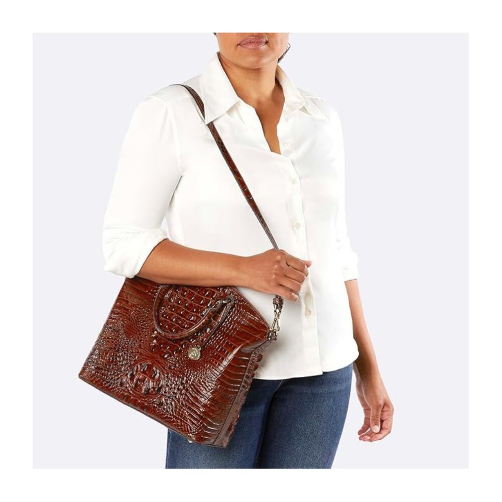 Brahmin Large Duxbury Leather Satchel – Desert Bloom - Picture 6 of 8